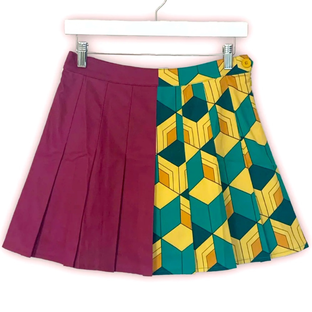 Demon Slayer Water Pillar Giyu Inspired Pleated Skirt
